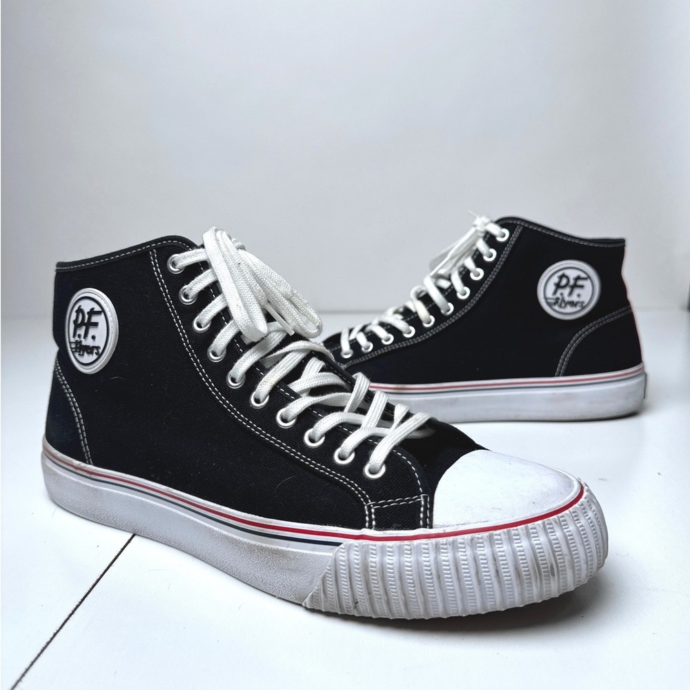 PF Flyers Center Hi Black Canvas High Top Sneakers Mens 13